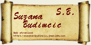 Suzana Budimčić vizit kartica